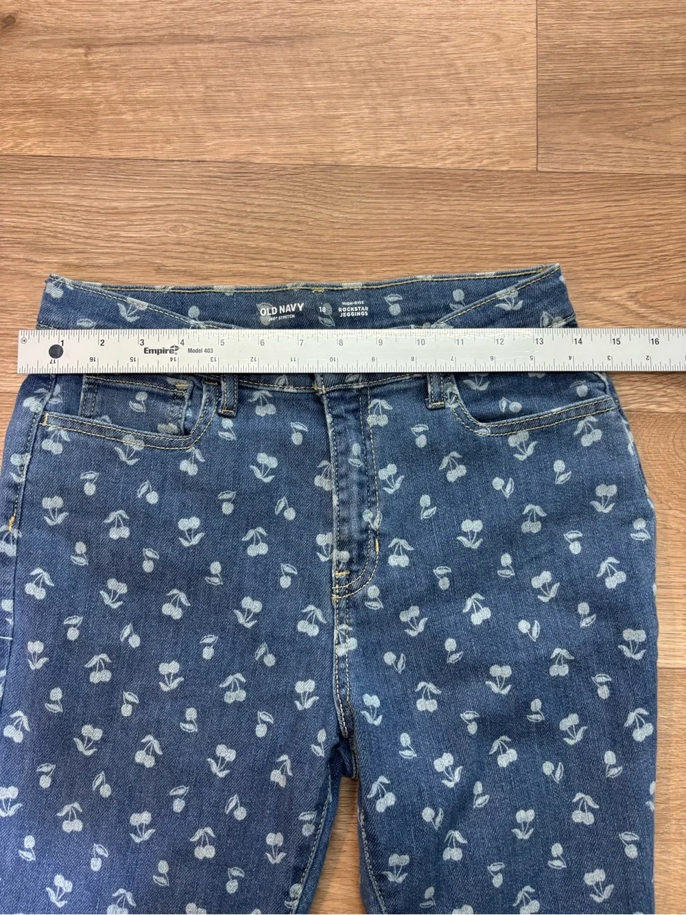 Old Navy Blue Floral-Print High-Rise rockstar Jeggins